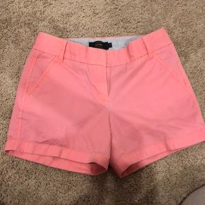 Pink JCrew chino shorts